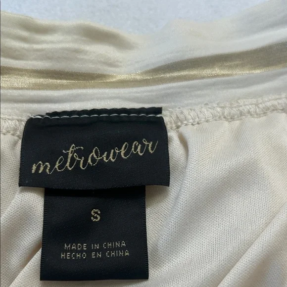 Metrowear crème tool skirt with gold embellishments - Picture 3 of 8